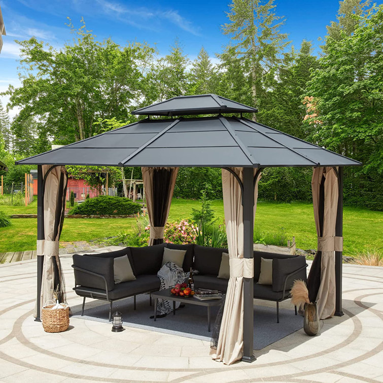 EROMMY 10'' X 12'' Hardtop Iron Gazebo & Reviews Wayfair